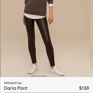 Aritzia Daria vegan leather legging